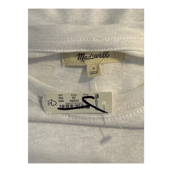 Madewell Womens Linen-Blend Crewneck Oversized Tee‎ Size Small NWT - Picture 5 of 9